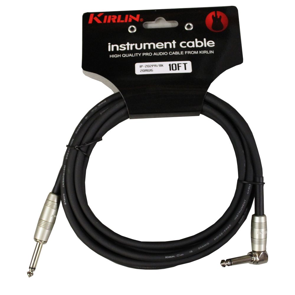 NEW Kirlin 10 FT Cable RightAngle Electric Patch Cord Guitar +Free Cable Tie 665895120167 eBay